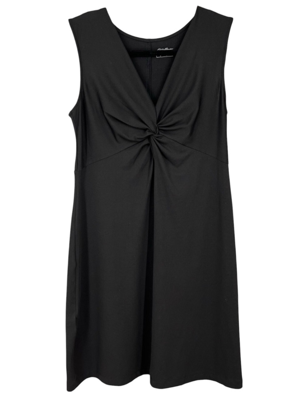 Eddie Bauer Astor Tie Travel Dress | Size Medium | Poly Spandex Blend | Black